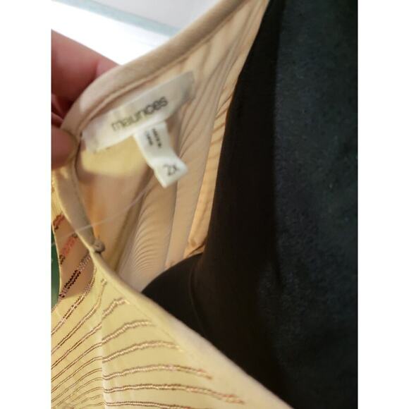 Maurices Sequin Fringe Dressy Tank Size 2X Champagne Color Adj Straps MSP$36.90 - Picture 7 of 7